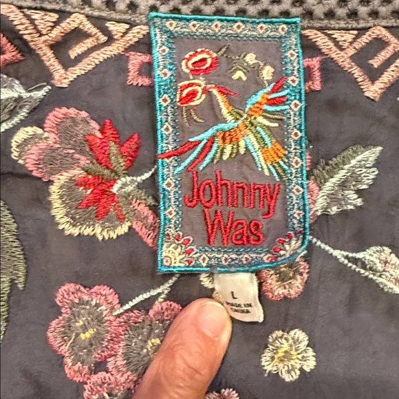 Johnny Was Womens Large  Multicolor Embroidered Kimono - Picture 6 of 9